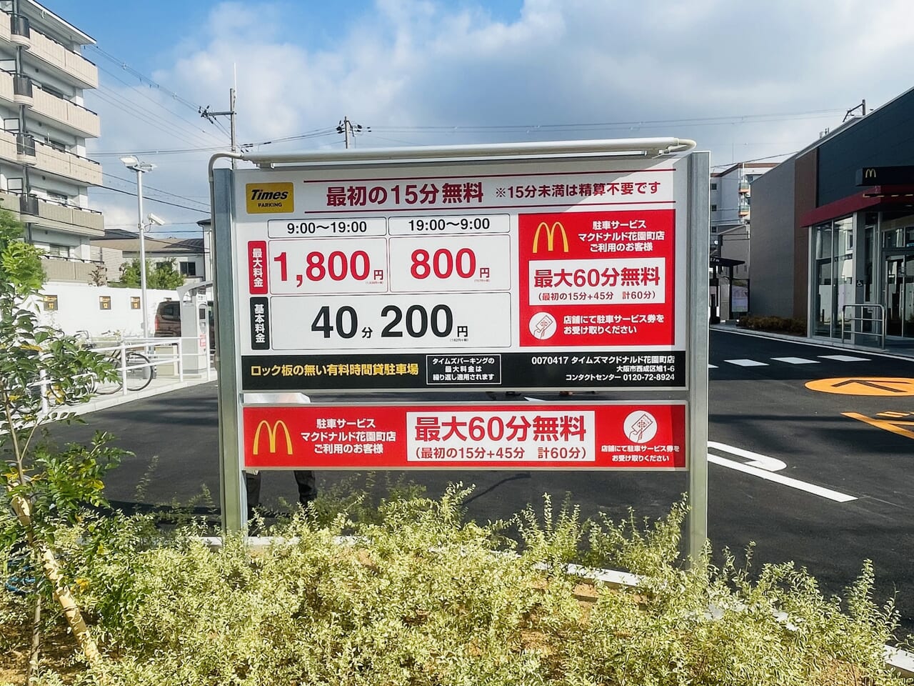 マクドナルド花園町店がオープン