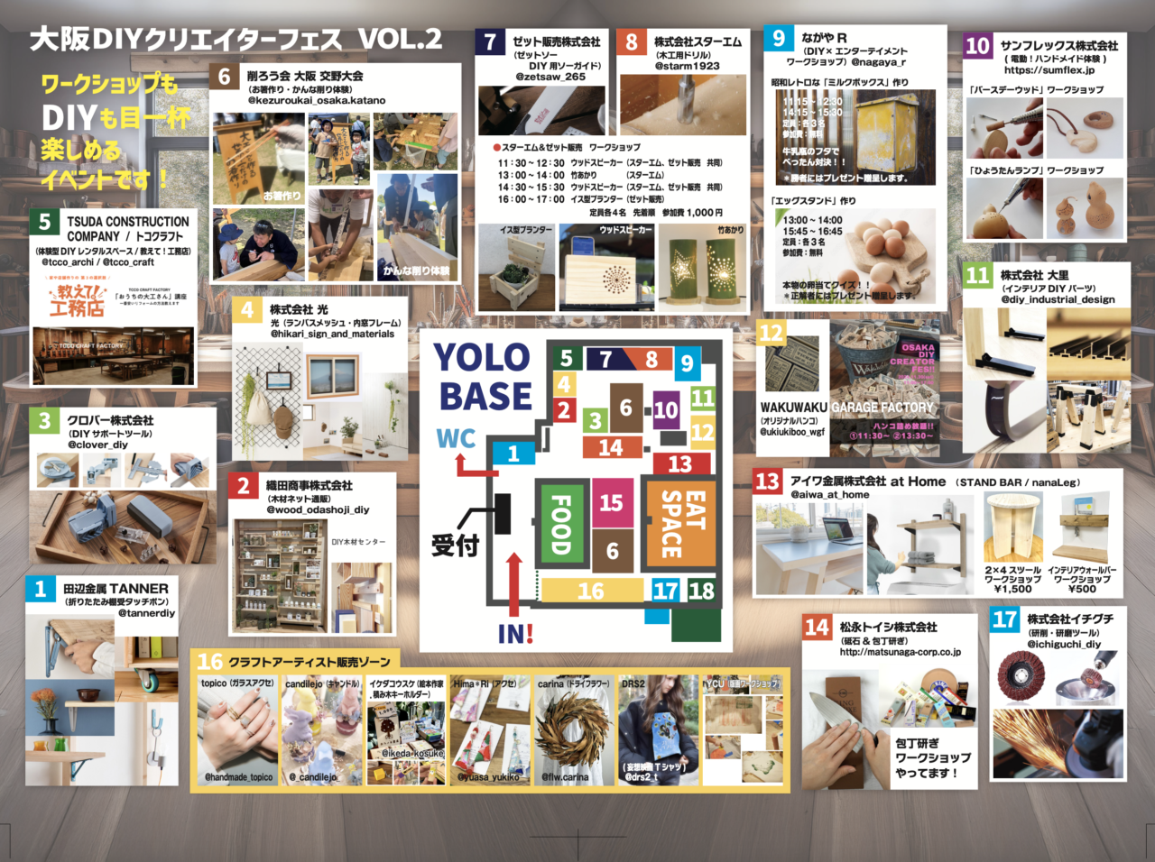 大阪DIYクリエーターフェス、11/30にYOLO BASEで開催されます