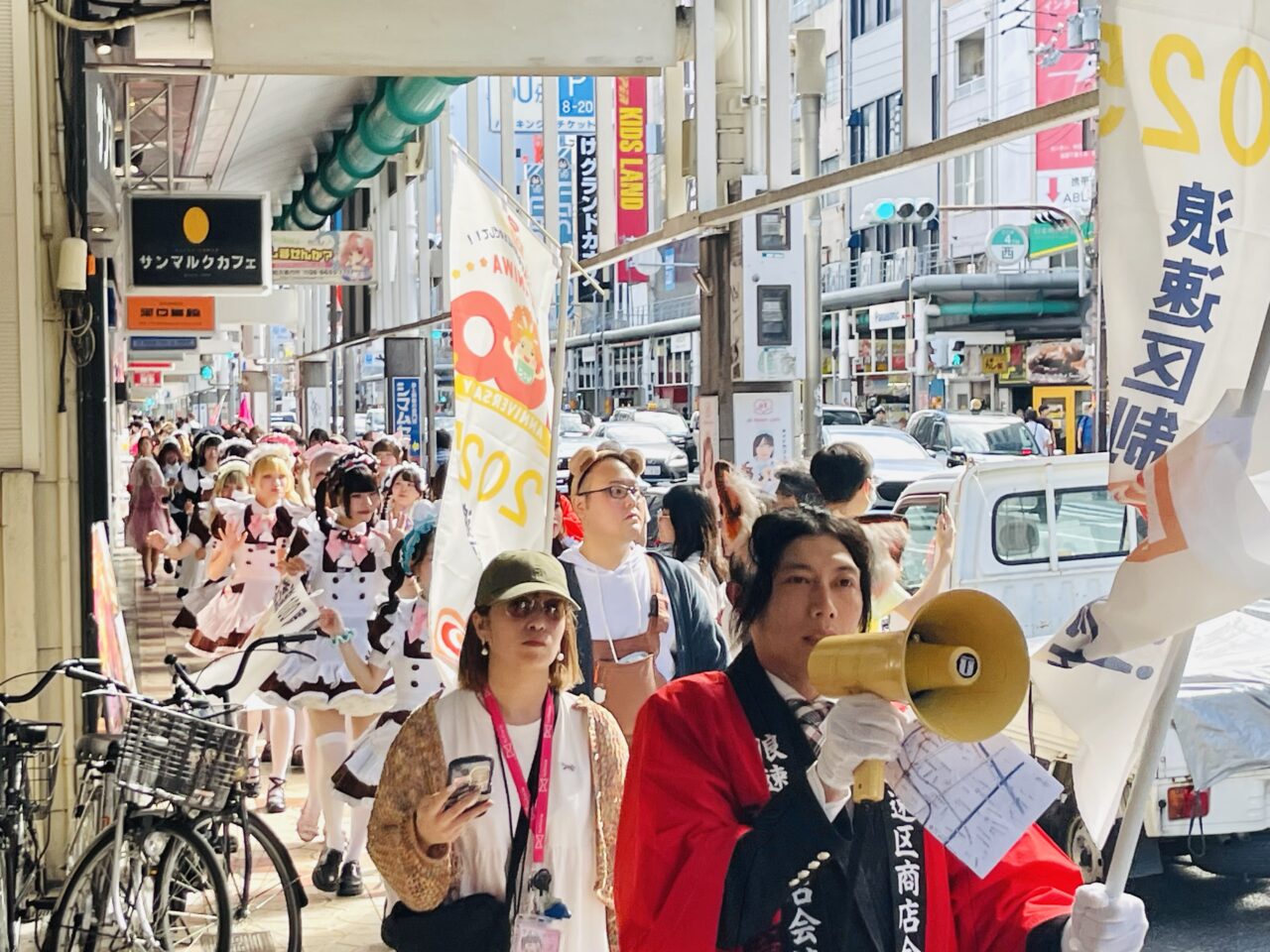 浪速区制100周年記念「なにわ100人パレード ～メイドさん大集合～」が、9/27に盛大に開催されました