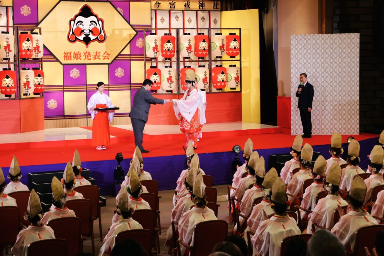 今宮戎神社の令和8年度福娘、今年の訪問着のカラーは橙色です！ 福娘代表4人も決定しました